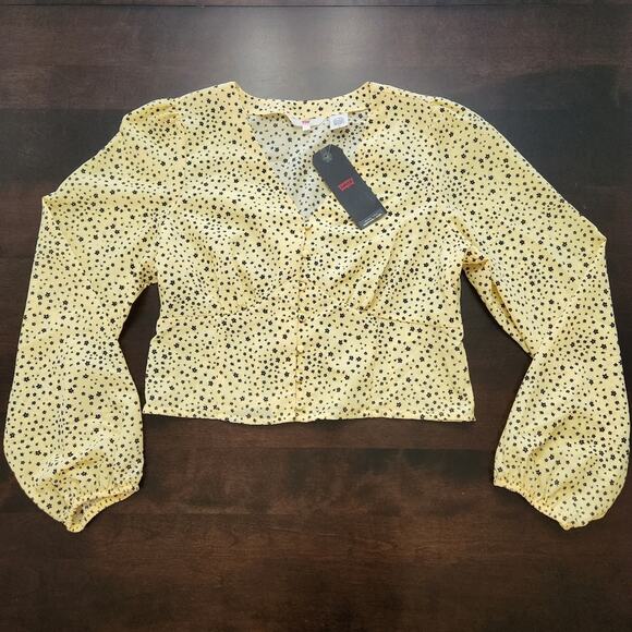 NWT Levi's Sophia Puff Sleeve Top - Picture 1 of 6